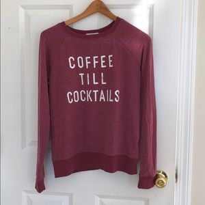 Cozy causal coffee until cocktail sweatshirt
